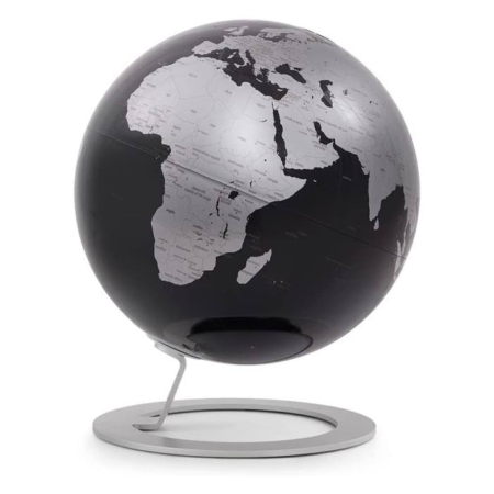 IGLOBE BLACK földgömb - 25 cm átmérőjű, fémtalpas, angol nyelvű